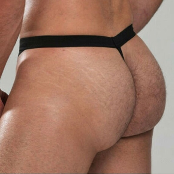Mens Jock Men's Sexy Jock Artificial Leather T-Back Underwear - Picture 4 of 4